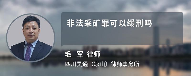 非法采礦罪可以緩刑嗎