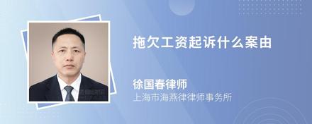 拖欠工資起訴什么案由