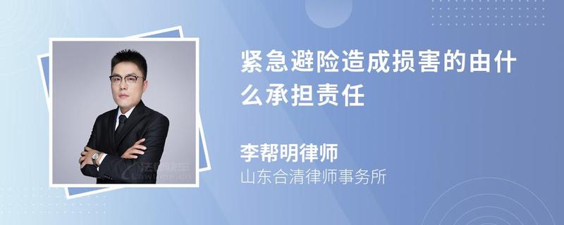 緊急避險造成損害的由什么承擔責任