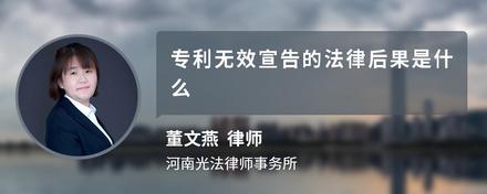 专利无效宣告的法律后果是什么