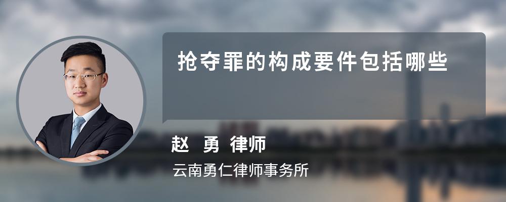 抢夺罪的构成要件包括哪些