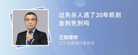 过失杀人逃了20年抓到会判死刑吗