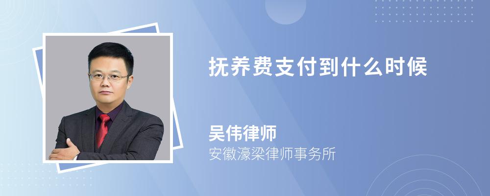 抚养费支付到什么时候