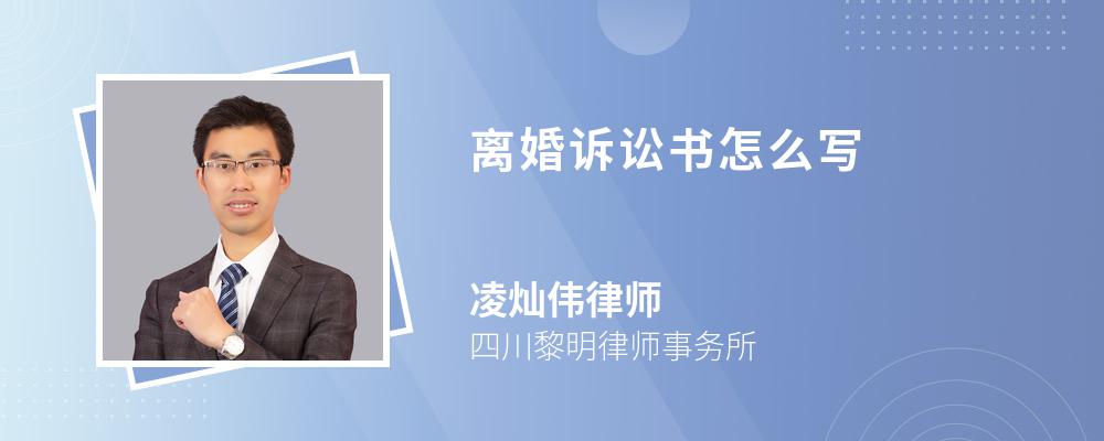 离婚诉讼书怎么写