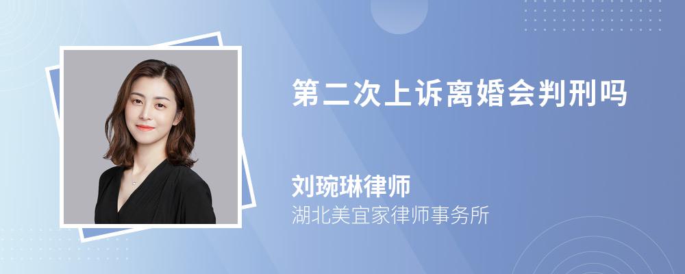 第二次上诉离婚会判刑吗