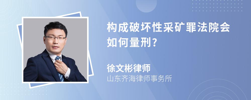 构成破坏性采矿罪法院会如何量刑?