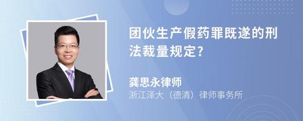 团伙生产假药罪既遂的刑法裁量规定?