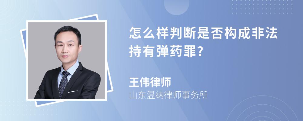 怎么样判断是否构成非法持有弹药罪?