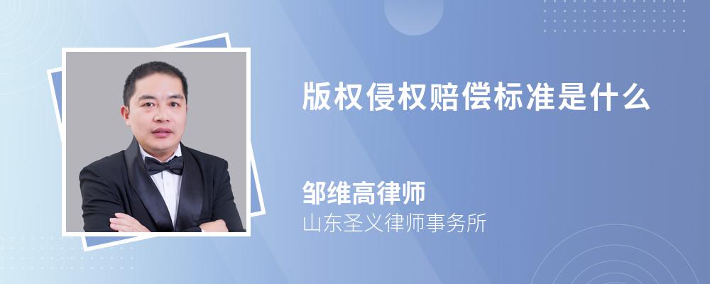 版权侵权赔偿标准是什么