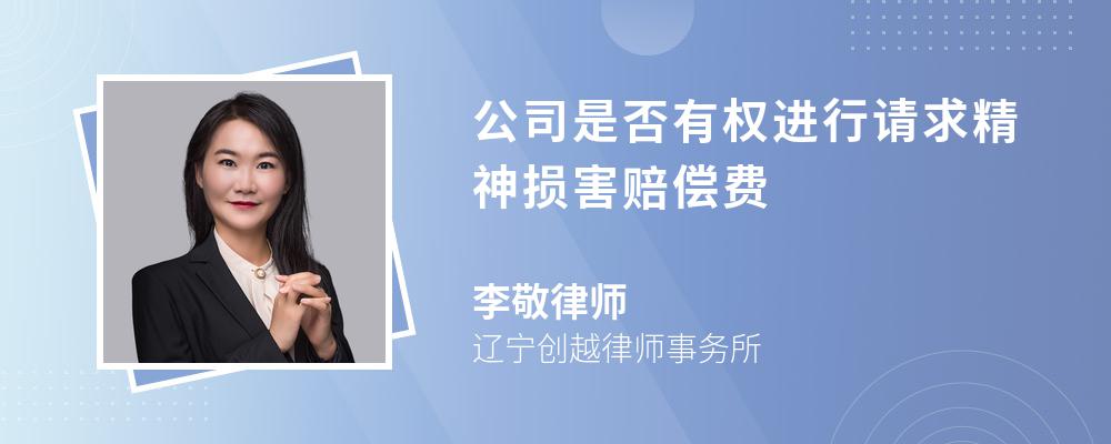 公司是否有权进行请求精神损害赔偿费