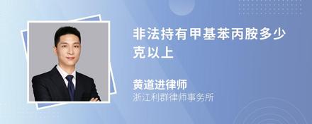 非法持有甲基苯丙胺多少克以上