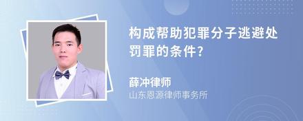 构成帮助犯罪分子逃避处罚罪的条件?