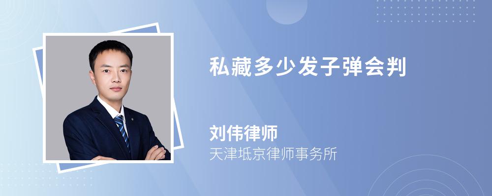 私藏多少发子弹会判