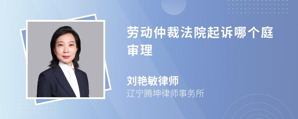 劳动仲裁法院起诉哪个庭审理