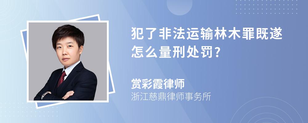 犯了非法运输林木罪既遂怎么量刑处罚?