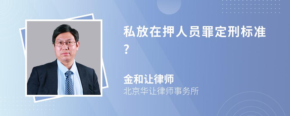 私放在押人员罪定刑标准?