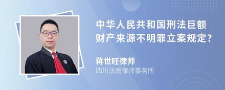 中华人民共和国刑法巨额财产来源不明罪立案规定?