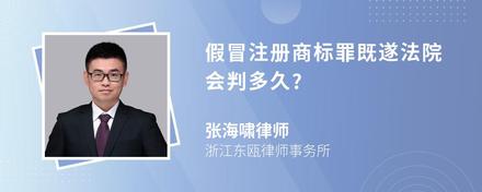 假冒注册商标罪既遂法院会判多久?