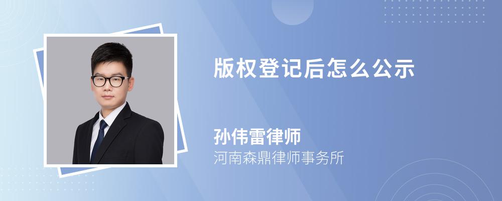 版权登记后怎么公示