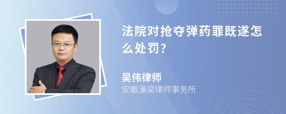 法院对抢夺弹药罪既遂怎么处罚?