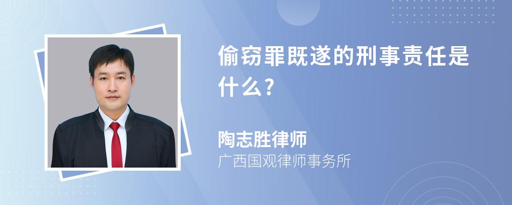 偷窃罪既遂的刑事责任是什么?