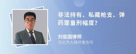 非法持有、私藏枪支、弹药罪量刑幅度?