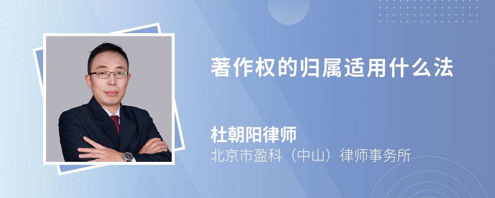 著作权的归属适用什么法