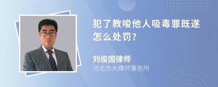 犯了教唆他人吸毒罪既遂怎么处罚?