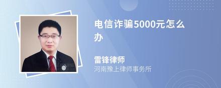 电信诈骗5000元怎么办