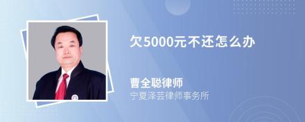 欠5000元不还怎么办