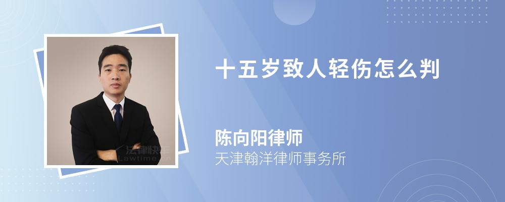 十五岁致人轻伤怎么判