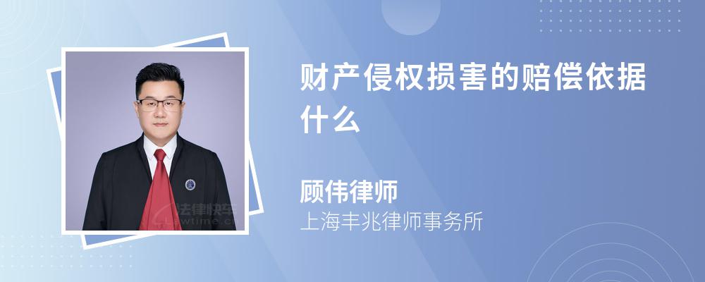 财产侵权损害的赔偿依据什么