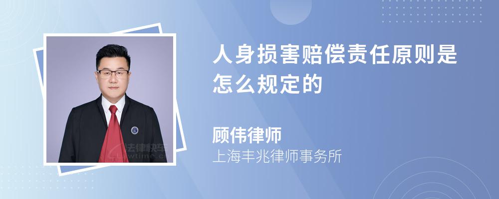 人身损害赔偿责任原则是怎么规定的