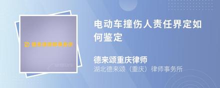 电动车撞伤人责任界定如何鉴定