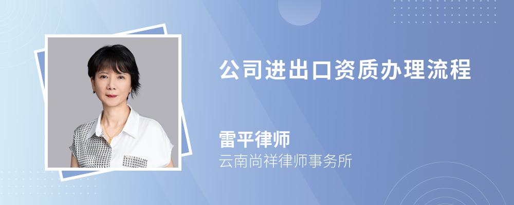 公司进出口资质办理流程