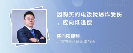 因购买的电饭煲爆炸受伤，应向谁追偿