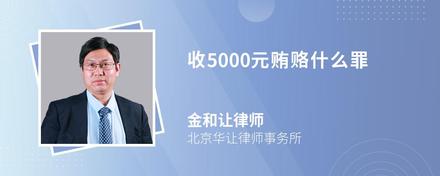 收5000元贿赂什么罪