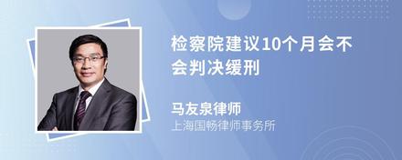 检察院建议10个月会不会判决缓刑