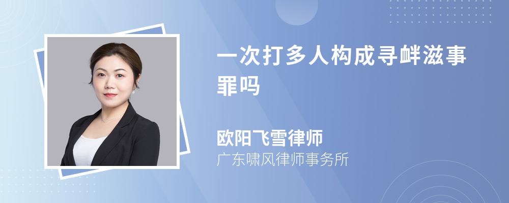 一次打多人构成寻衅滋事罪吗