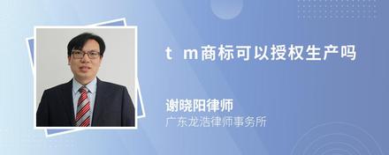 tm商标可以授权生产吗