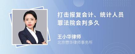 打击报复会计、统计人员罪法院会判多久