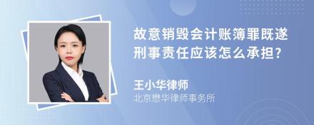 故意销毁会计账簿罪既遂刑事责任应该怎么承担?