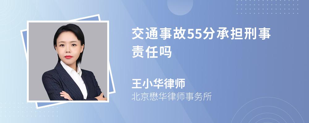 交通事故55分承担刑事责任吗