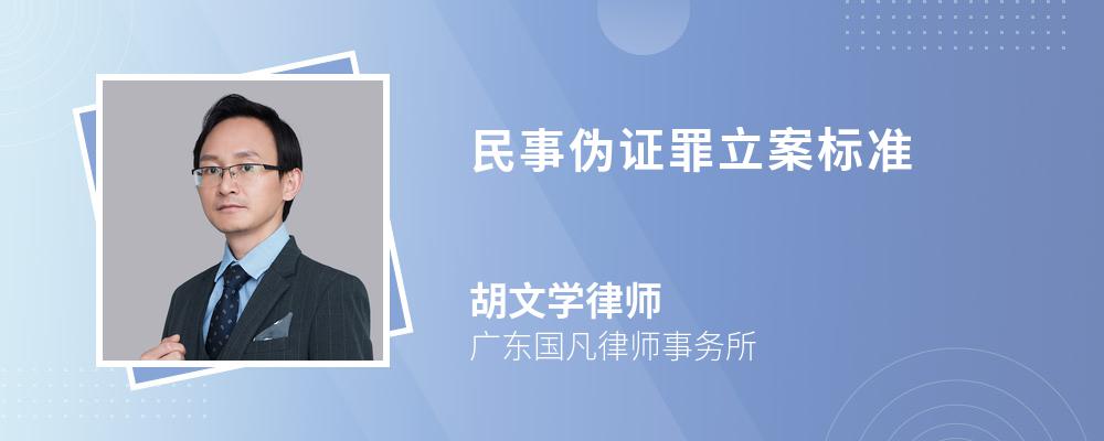 民事伪证罪立案标准