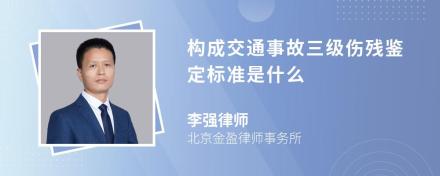 构成交通事故三级伤残鉴定标准是什么