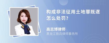 构成非法征用土地罪既遂怎么处罚?