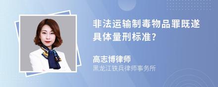 非法运输制毒物品罪既遂具体量刑标准?