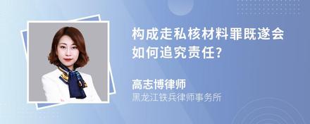 构成走私核材料罪既遂会如何追究责任?