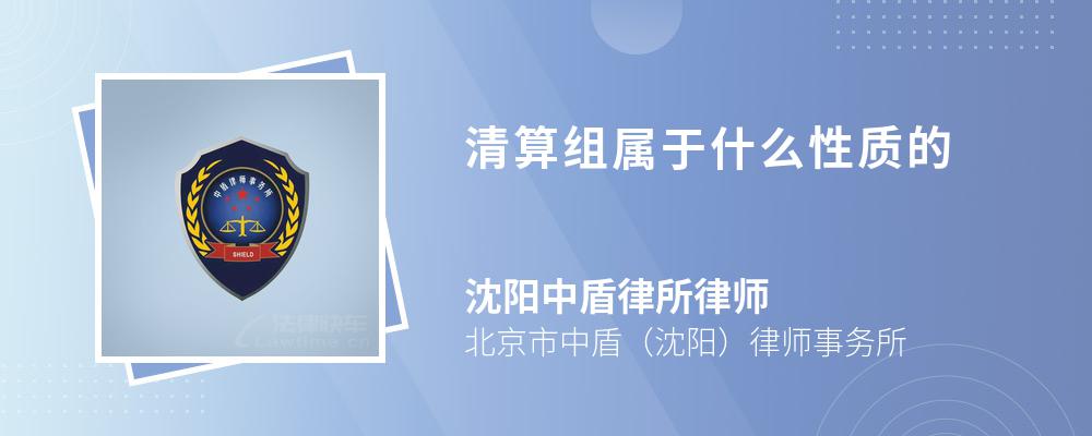 清算组属于什么性质的