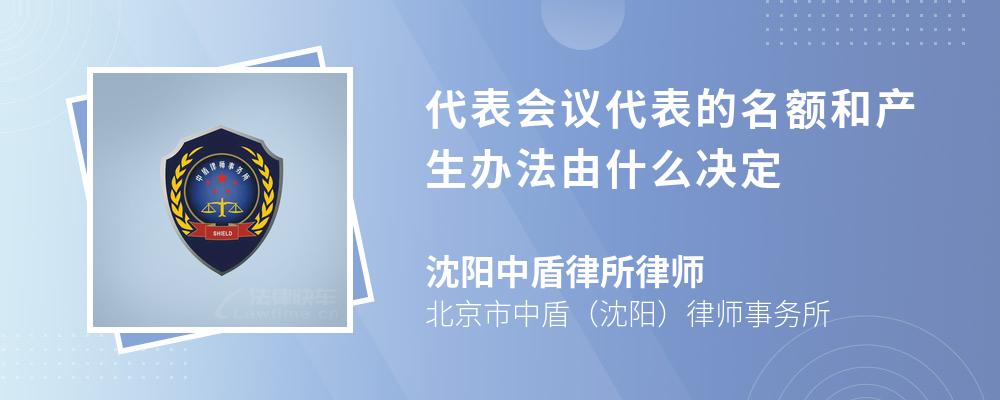 代表会议代表的名额和产生办法由什么决定